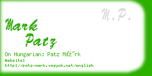 mark patz business card